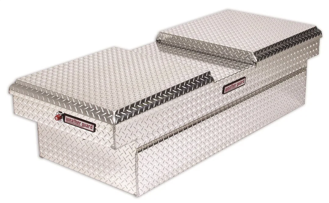 114-0-01 – WEATHERGUARD Tool Box, Crossover Gull Wing Diamond Tread Bright Aluminum 27-1/2 Inch Length x 71-1/2 Inch ...